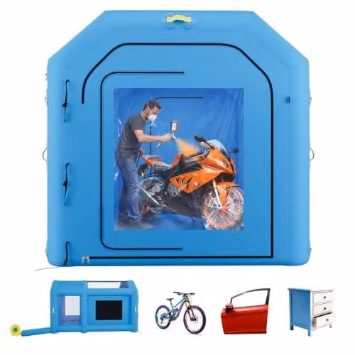 VEVOR Opblaasbare Spuitcabine Blauw, B/D/H: 400 x 250 x 250 cm