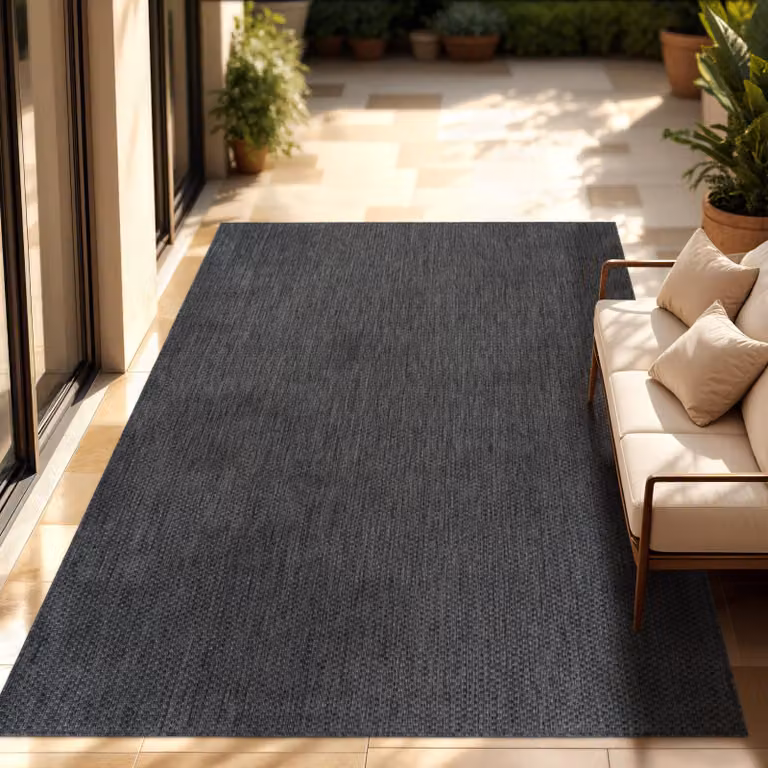 Paco Home Binnen- en buitentapijt, modern design, effen kleur, Breedte: 280 cm, Diepte: 200 cm
