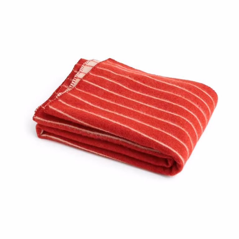 HAY Outdoor Market plaid Beige-rood, B: 130 cm, L: 180 cm