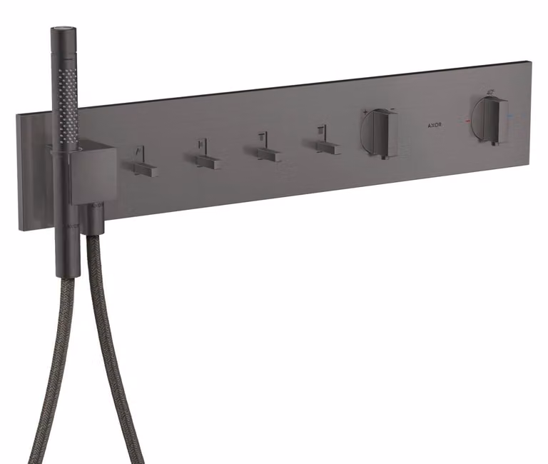 Hansgrohe Complete doucheset ShowerComposition UP-THM met 4 functies in geborsteld zwart chroom