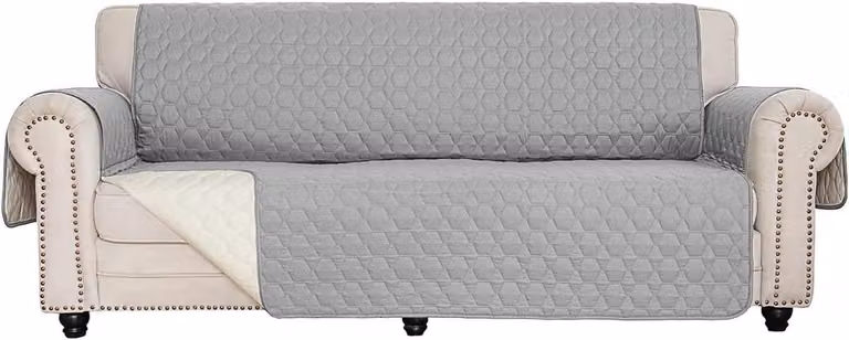 Waterdichte sofaovertrek voor huisdieren, lichtgrijs, 198 cm