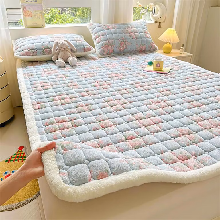 Japanse futon matras grijs - Oprolbare vloermat voor volwassenen - B/D: 120 x 203 cm