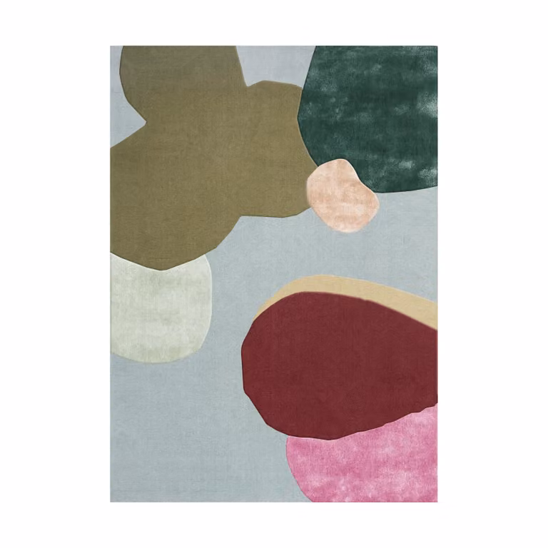 Layered Sleeping Flower wollen vloerkleed met bloemenmotief B/D: 350 x 250 cm
