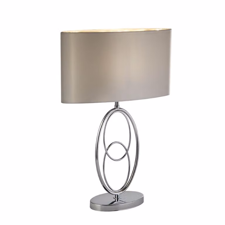 Searchlight Loopy Tafellamp - Zilver/Wit