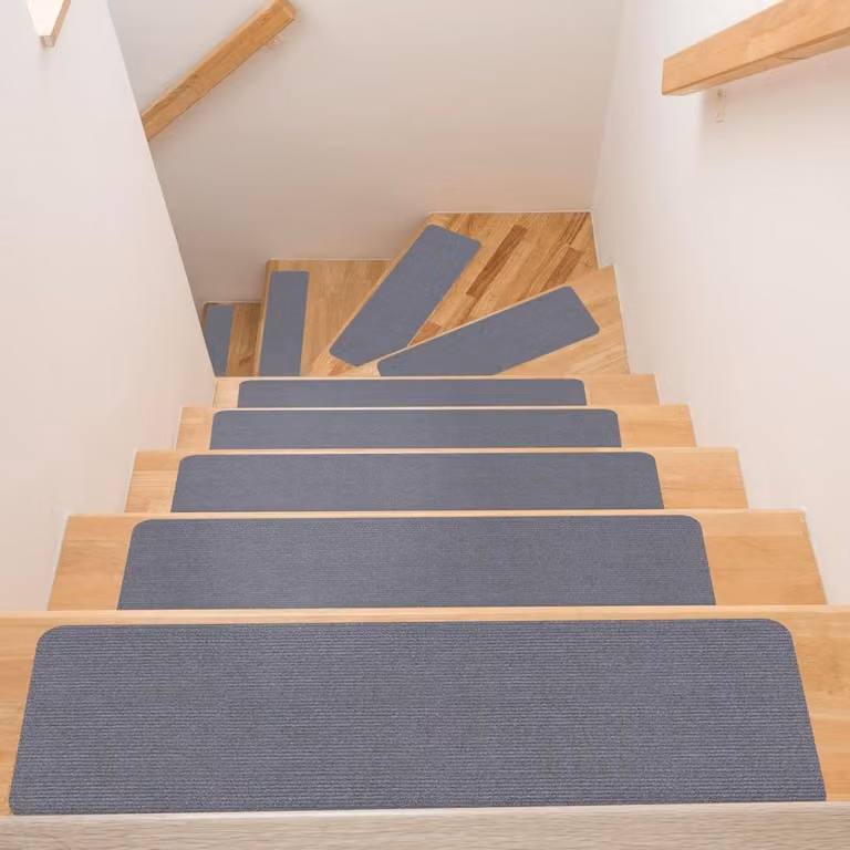 Grijs Antislip Trapmatten voor Volwassenen - Zelfklevende Treden - 120 x 30 cm