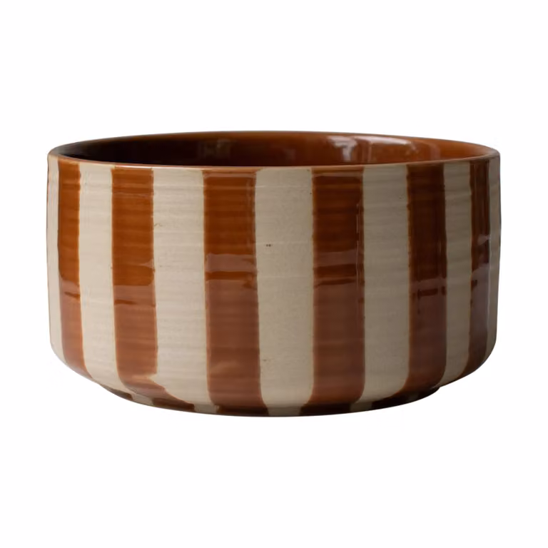 DBKD Line decoratieschaal Stripe nougat Ø16 cm