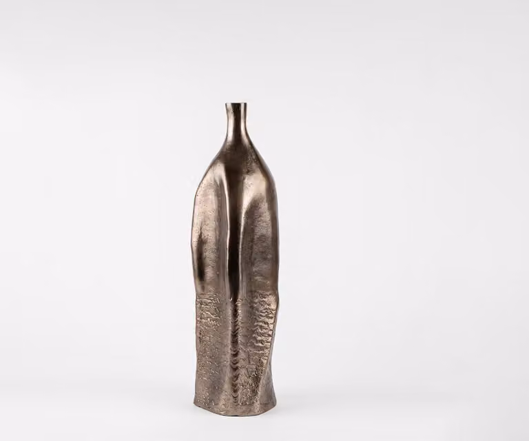 Vaas Norevo Aluminium Gegoten in Mokka Bronze, B: 15 cm, D: 15 cm, H: 51 cm