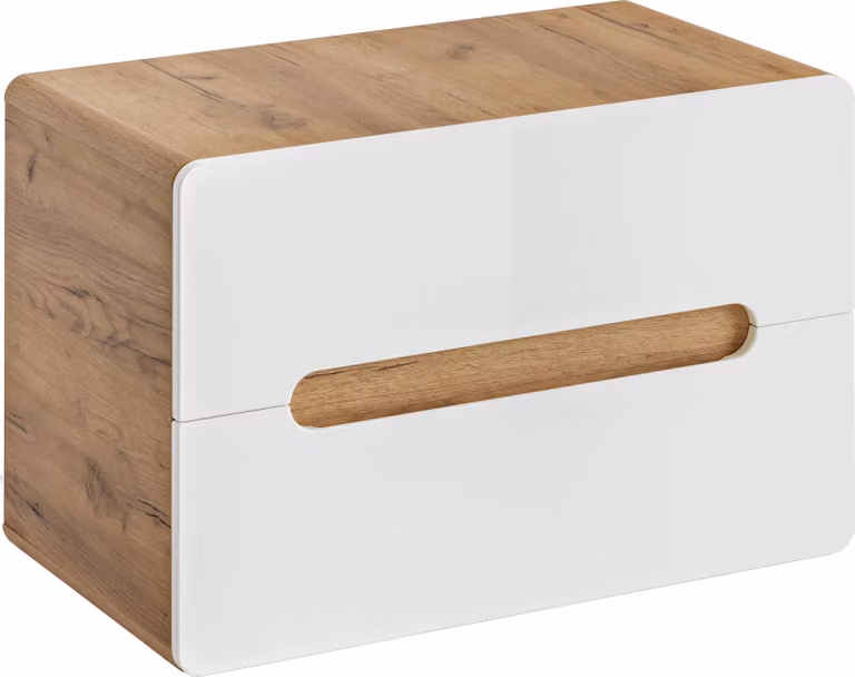 Wastafelonderkast met 2 lades voor de badkamer, Breedte: 80 cm