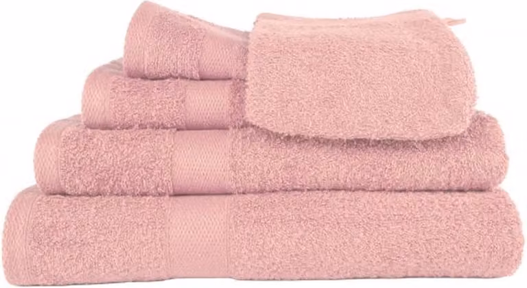 Tiseco Home Studio Riva Gastendoeken Set van 10 - Roze - 100% Katoen - 30 x 50 cm