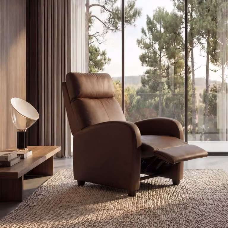 Mendler Denver Relaxfauteuil in Bruin Kunstleer