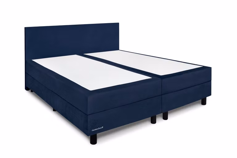 Boxspring Isabella Night Blue Monolith 77 van Beddenleeuw, 90 x 210 cm