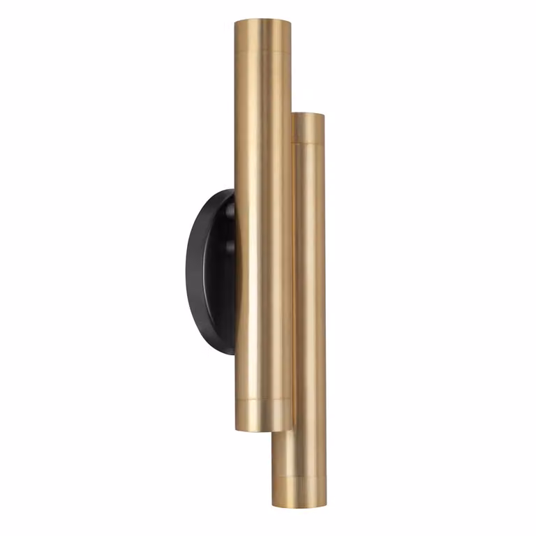 Design wandlamp Highlight dubbel messing gold/brass