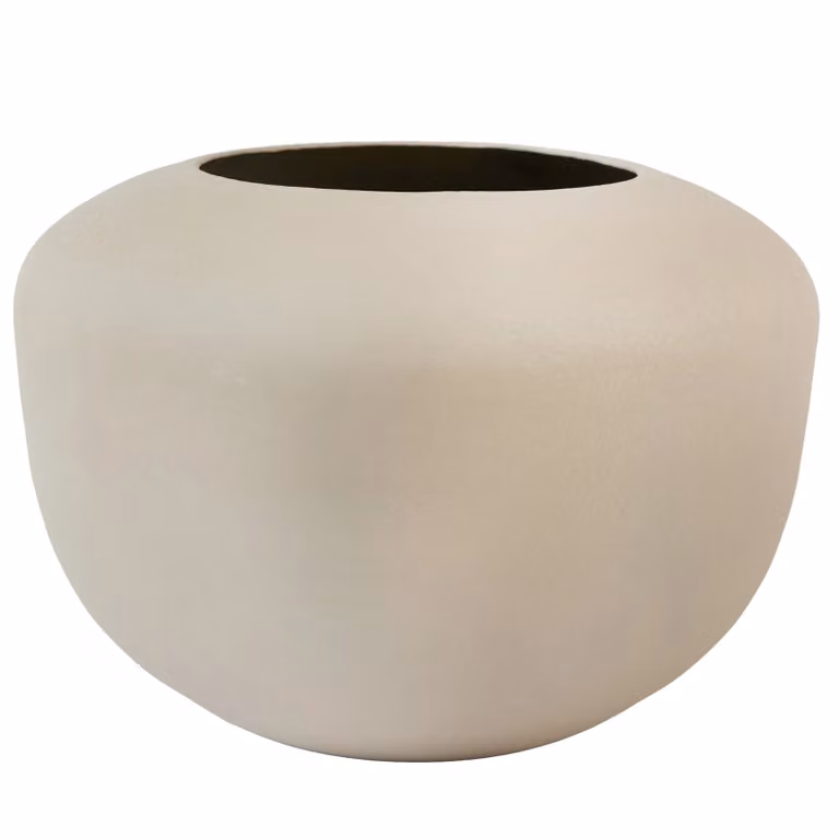 Light en Living Milzo Pot deco rond keramiek lichtgrijs B: 54 cm, H: 38 cm