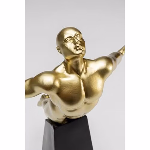 Kare Design Jumper decoratief beeldje, goud/zwart, H 30 x B 37 x D 21 cm