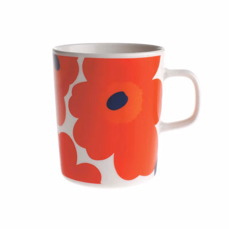 Marimekko Unikko mok 25 cl rood-wit