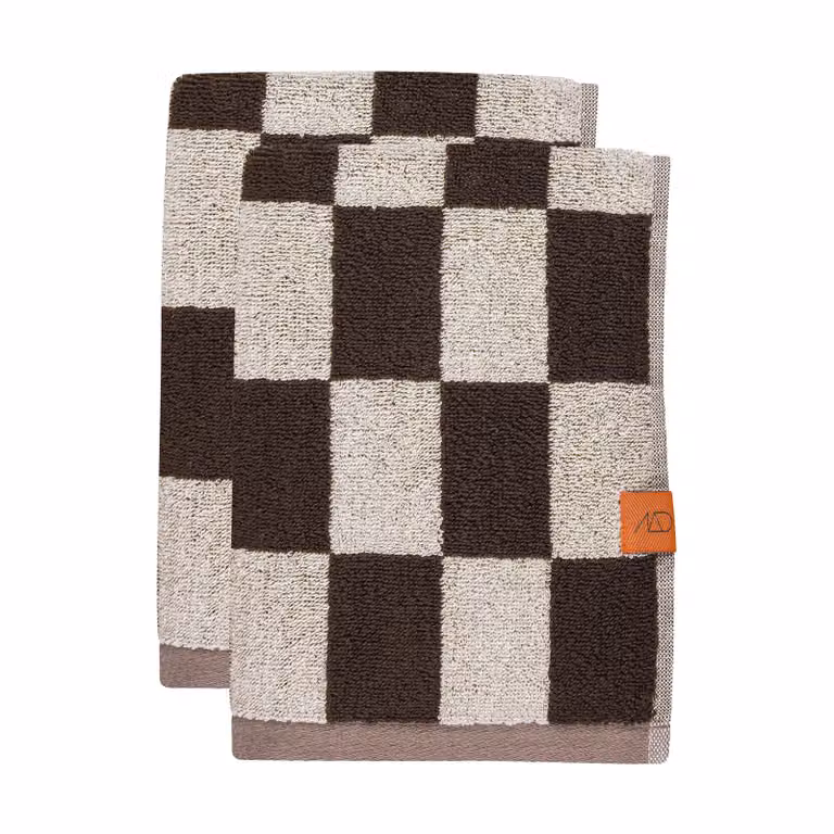 Mette Ditmer Retro handdoek Chocolate, 2-pack, B: 40 cm, H: 55 cm