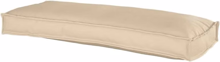 Beige zitkussen voor stoel of bank met verwijderbare hoes, 100 x 40 cm
