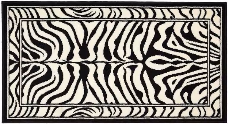 3-delige set vloerkleden met zebra print en modern design voor de woonkamer of slaapkamer