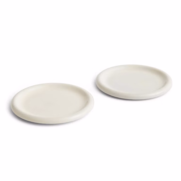 HAY Barro dinner plate white, 2-pack, Ø24 cm