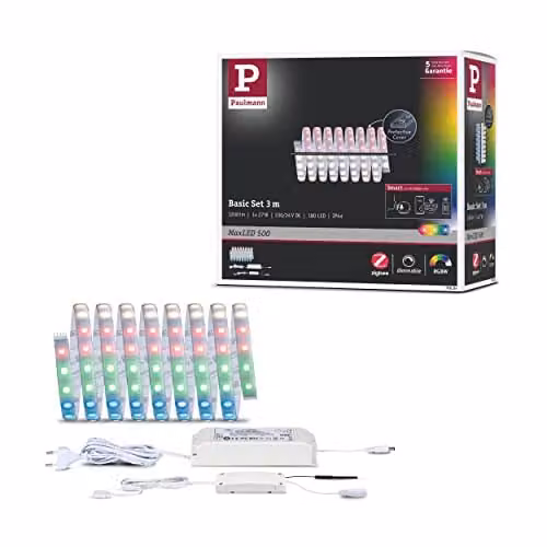 Paulmann MaxLED 500 LED-strip RGBW basisset Smart Home Zigbee IP44 zilver