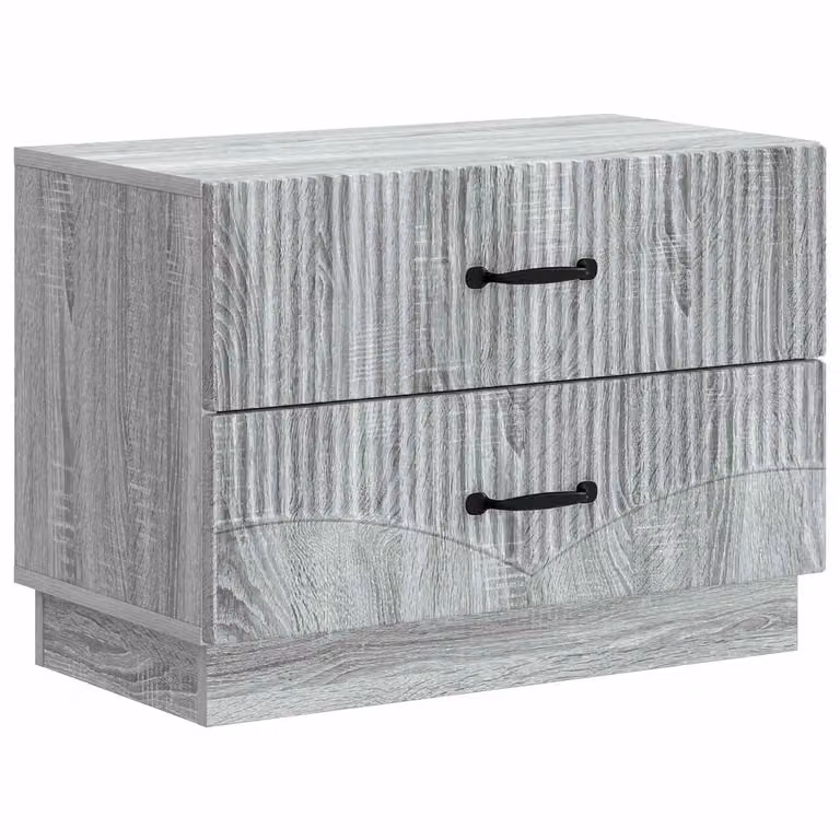 vidaXL Nachtkastje in Grijs Sonoma - Vintage Hout - B: 62 cm, D: 34,5 cm, H: 44,5 cm