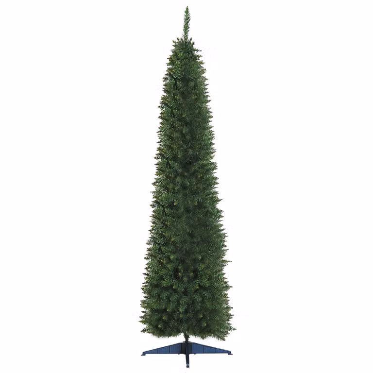 HOMCOM Kerstboom met 499 takpunten en stevige kunststof standaard, Groen, Ø 60 x 210 cm