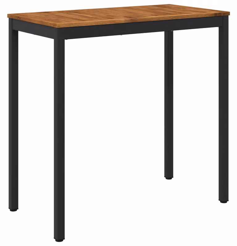 vidaXL Tuinbar-tafel, natuurlijke kleur en zwart, B/D/H: 108,5 x 55 x 105 cm