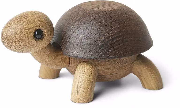 Spring Copenhagen Houten Figuur Baby Schildpad Speedy H 4,5 x B 6,5 x L 10,5 cm