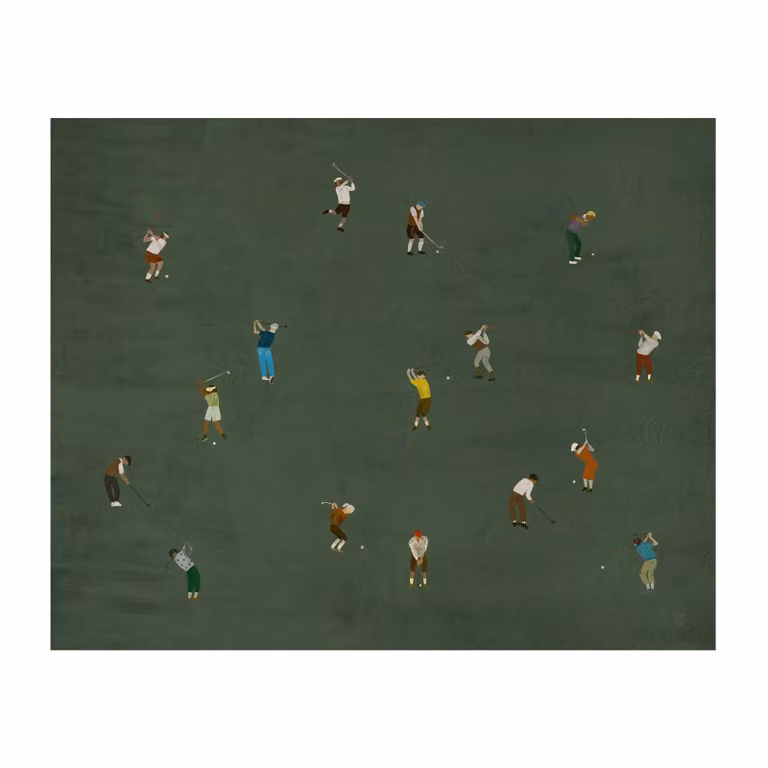 Fine Little Day Golfers poster voor volwassenen 40 x 50 cm