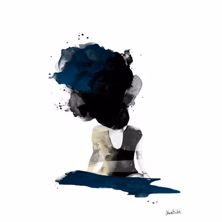 Anna Bülow On her mind grafische poster, 50 x 70 cm