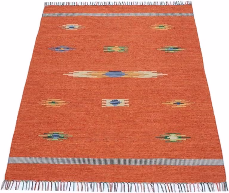 Kelim Kilim Vloerkleed - Boho Katoen - Meerkleurig - 120 x 170 cm