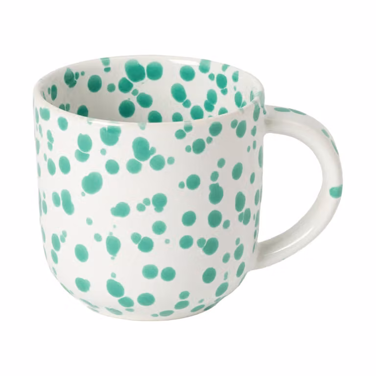 Costa Nova Rafaela mok set van 6, groen/wit, 494 ml