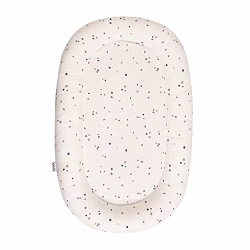 Tinéo Bedverkleiner Babynest voor baby's 0-6 maanden - Lichtgrijs/Terrazzo - B/D/H: 95 x 60 x 10 cm