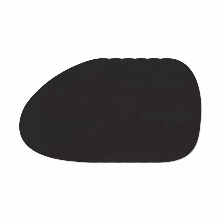 LIND DNA Nupo Curve placematsset Black Ink, 6-stuks