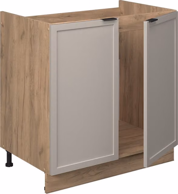 Vicco Fame-Line Wastafelkast GrijsBeige 80 cm zonder werkblad, Model 50315