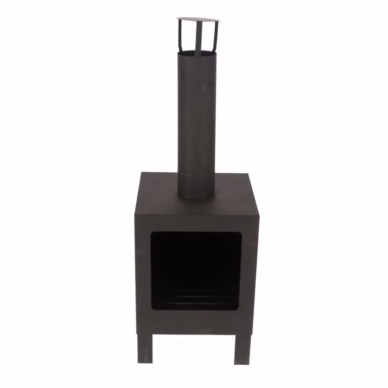 Fancy Flames Chiminea Buitenhaard - Zwart - L 38,1 x B 38 x H 104,5 cm