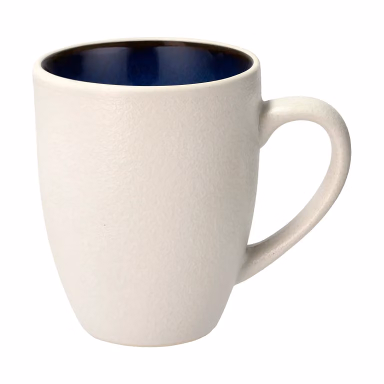 Bitz Bitz mok gastro 30 cl Wit-donkerblauw