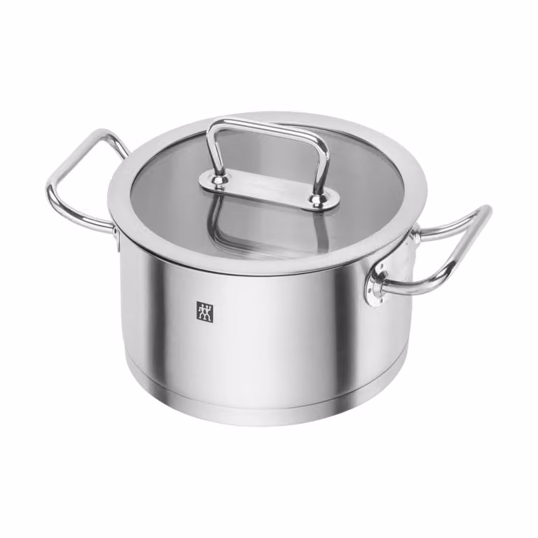 Zwilling Pro Stew Pot van roestvrij staal met glazen deksel, 3,1 L, 20 cm