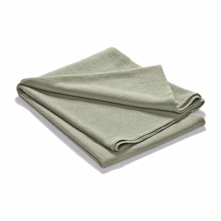Etol Design Stripe sprei van stonewashed katoen in Salvia, 180 x 260 cm