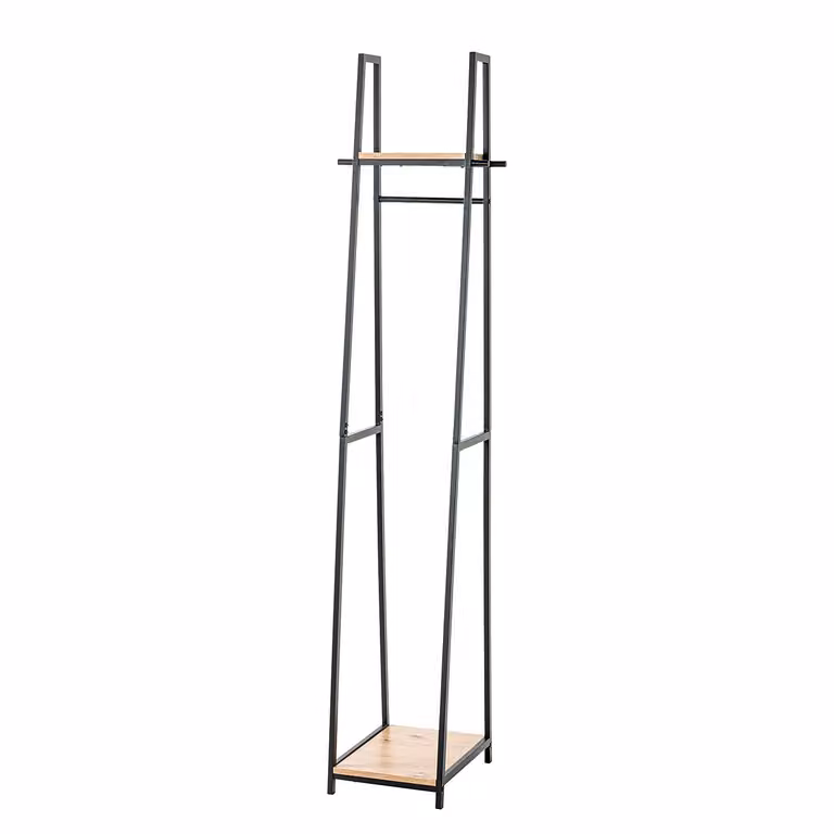 HAKU Staande kapstok Modern Eiken en Zwart, B 38 cm x H 166 cm x D 40 cm
