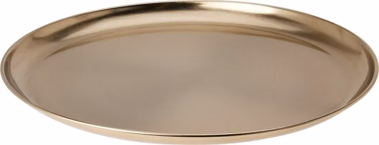 Rond gouden metalen onderbord voor kerstdecoratie, Diameter: 39 cm
