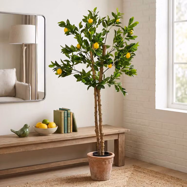 Countryfield Kunstplant Limon boom groen en geel, Hoogte: 170 cm