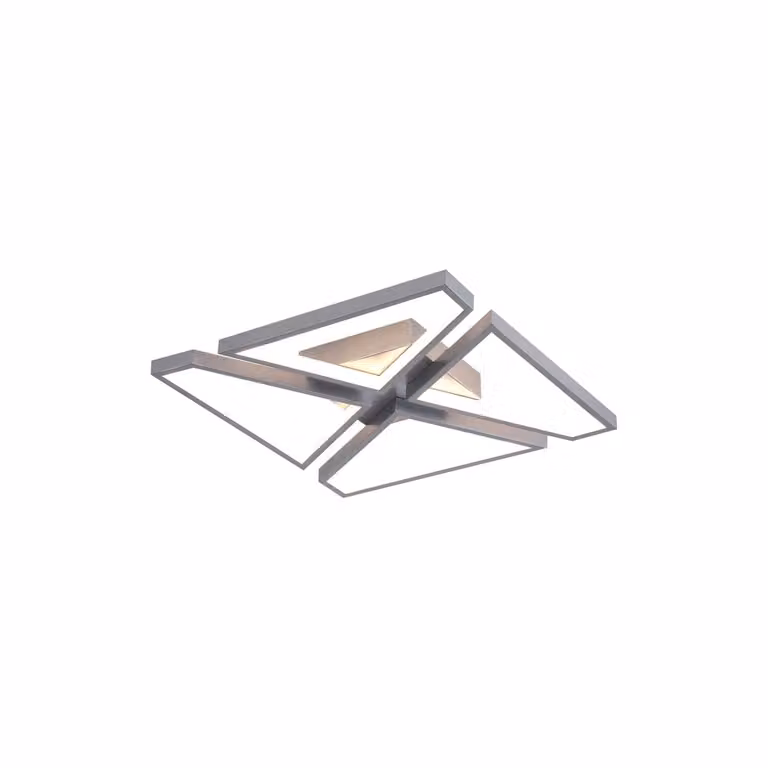 Searchlight Quatro Plafondlamp - Zwart - Vierkant - Modern