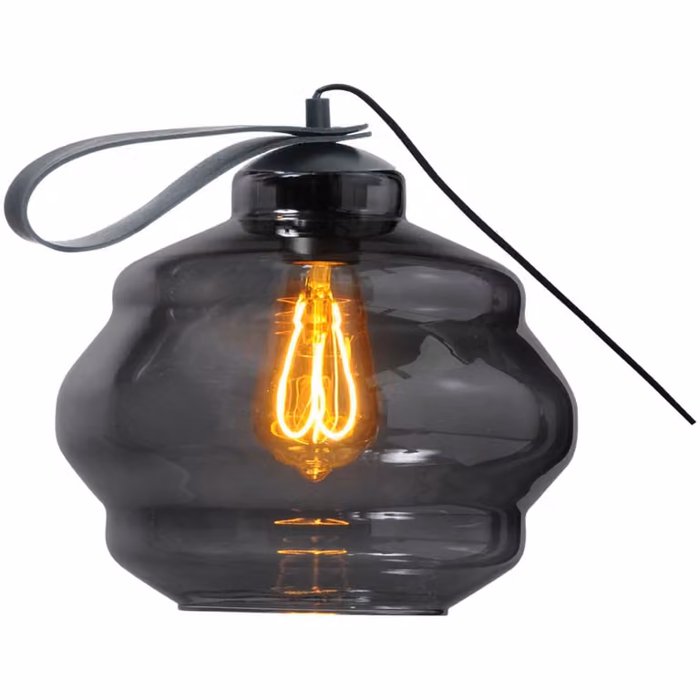 Masterlight Tafellamp Porto VI zwart/transparant B/D/H: 24 x 24 x 40 cm