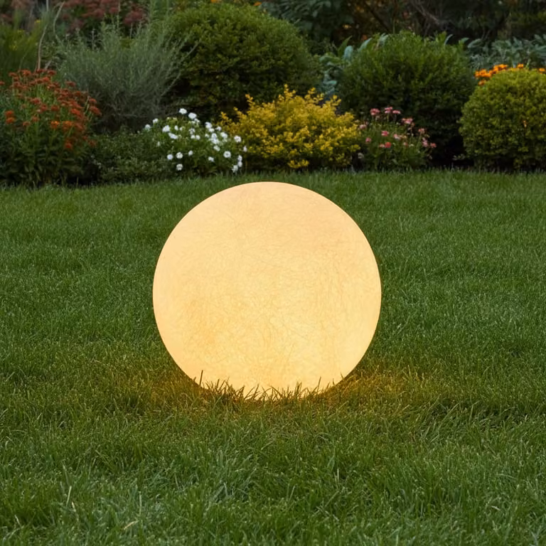 Lyora Bollamp Moon ronde tuinlamp wit Ø 25cm