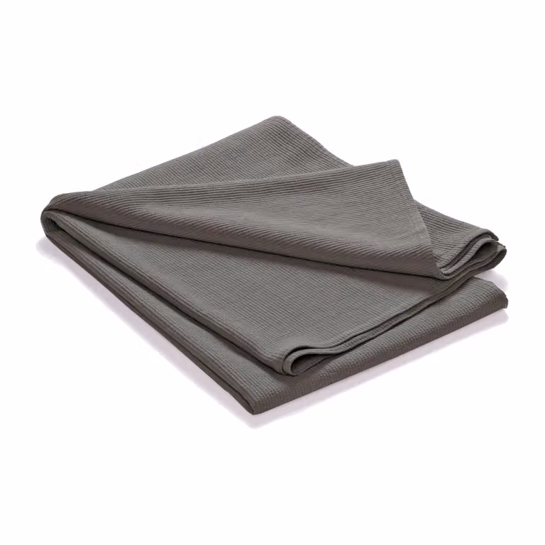 Etol Design Stripe sprei van stonewashed katoen - Donkergrijs - 180 x 260 cm