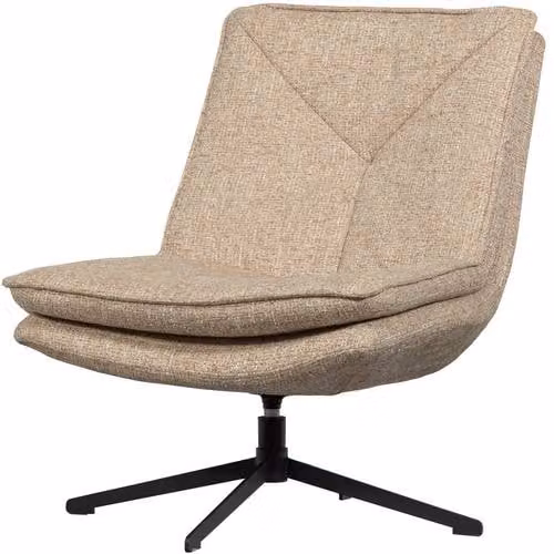WOOOD Milaro Draaifauteuil - Bruin Melange - B: 88 cm, D: 75 cm, H: 94 cm