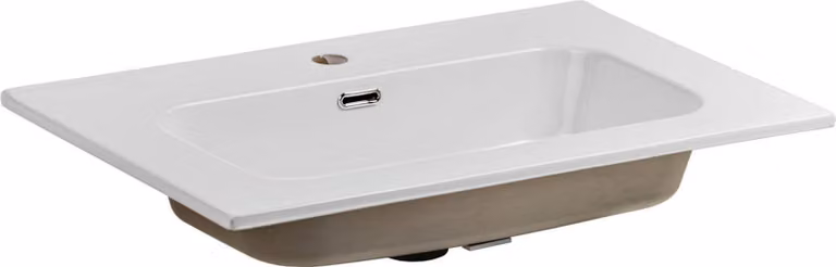AC-Déco Keramisch wastafelblad GO 60/DP-8095, Wit, Breedte: 60 cm
