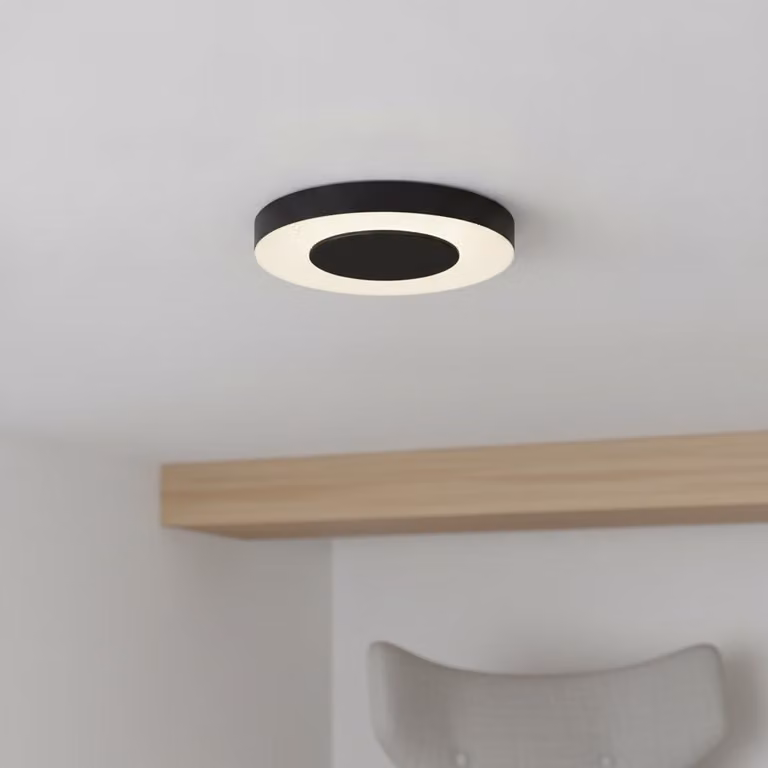 Lyora Plafondlamp Pada zwart Ø 40cm