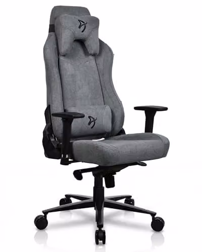 Arozzi Vernazza Ergonomische Bureaustoel in Zachte Stof, Asgrijs, Groot
